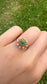 Vintage 14K Gold Green Emerald Diamond Ring SZ 6