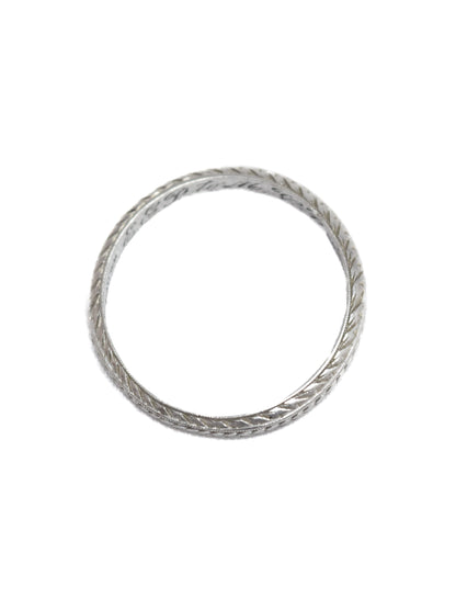 Art Deco Platinum Wheat Motif Band