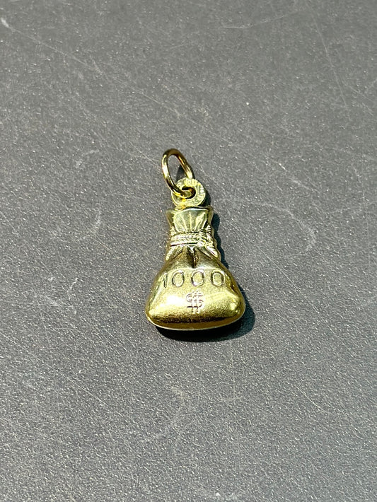 Vintage 14K Gold $1000 Money Pouch Charm