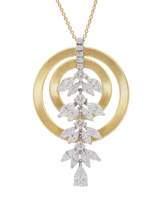 Marco Bicego Masai Circle Wire Diamond Drop Pendant
