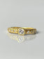 18K Gold Diamond Bezel Ring SZ 6.5