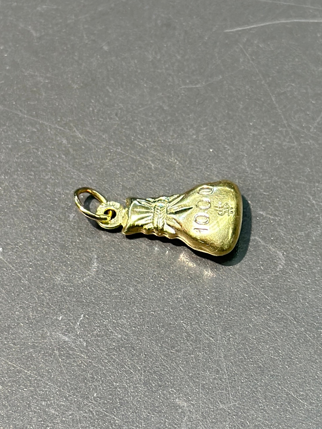 Vintage 14K Gold $1000 Money Pouch Charm