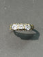 Antique 14K Gold Two-Tone Three Stone Diamond Ring