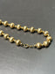 Vintage 14K Gold Brushed Finish Gold Bead Necklace