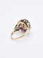 Antique 14K Gold Platinum Ruby Tiered Ring SZ 6