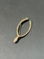 Antique 14K Gold Seed Pearl Wish Bone Brooch