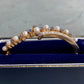 Antique 14K Gold Natural Sapphire Pearl Diamond Bangle