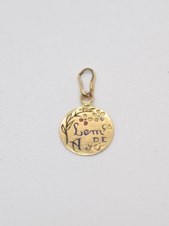 Vintage 19K Gold Lembrança de Avo Charm