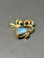 Vintage 14K Gold Boulder Opal Diamond Pendant