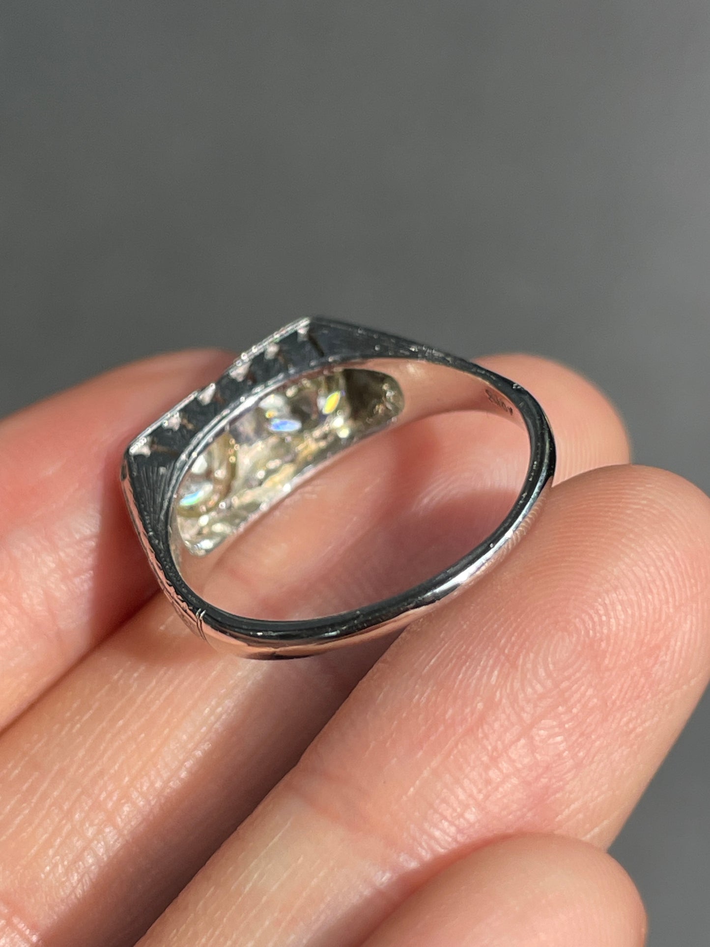 Antique Edwardian 18K Gold 1.64 CTW Diamond Toi Et Moi Ring