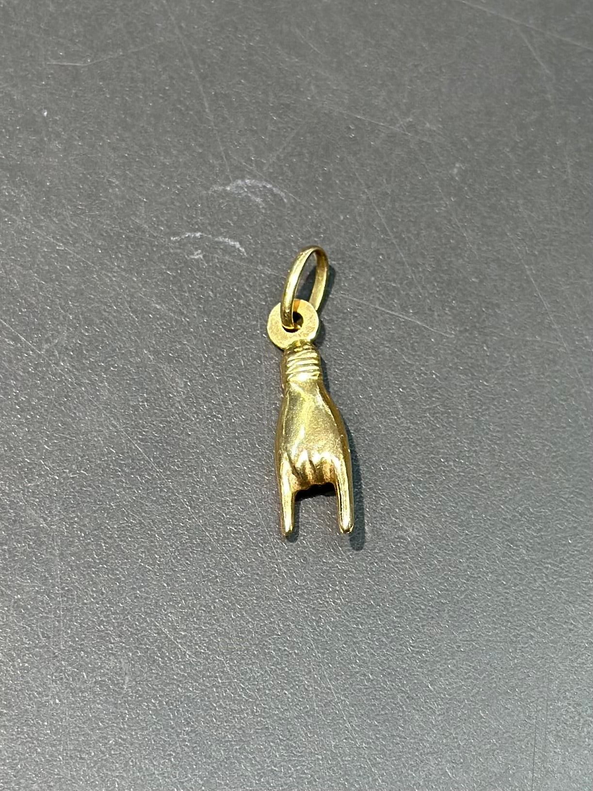 Vintage 18K Gold Rock and Roll Charm