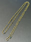 18K Gold Natural Sapphire Station Chain Necklace 33.5 inch