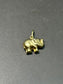 Pendentif à breloque éléphant creux italien vintage en or 14 carats