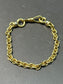 French 18K Gold Semi Hollow Oval Link Bracelet