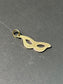 Vintage 14K Yellow Gold Black Enamel Mysterious Mask Charm