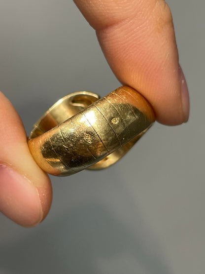 Vintage French Chaumet 18K Yellow Gold Bypass Ring