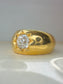 14K Gold Diamond Starburst Ring