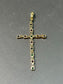 14K Gold Sapphire Ruby Emerald Cross Pendant