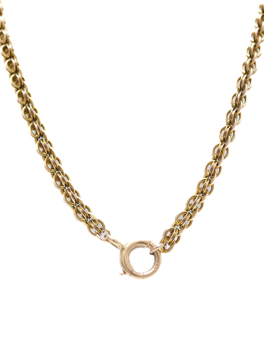 Antique 14K Gold Fancy Link Watch Chain 21.25 inch