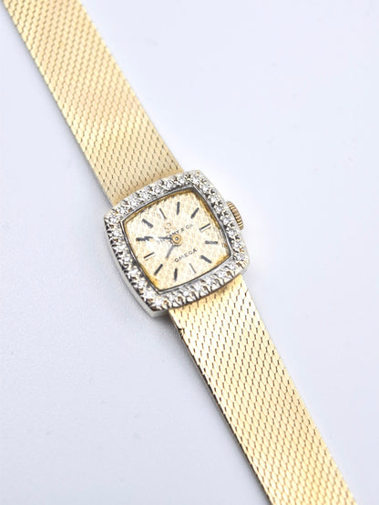 蒂芙尼 (Tiffany &amp; Co.) 零售的复古 14K 金欧米茄钻石腕表