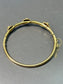 Antique Style 14K Gold Paste Starburst Twisted Rope Bangle Bracelet