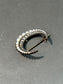 Antique 14K Topped Silver Natural Saltwater Pearl Crescent Brooch