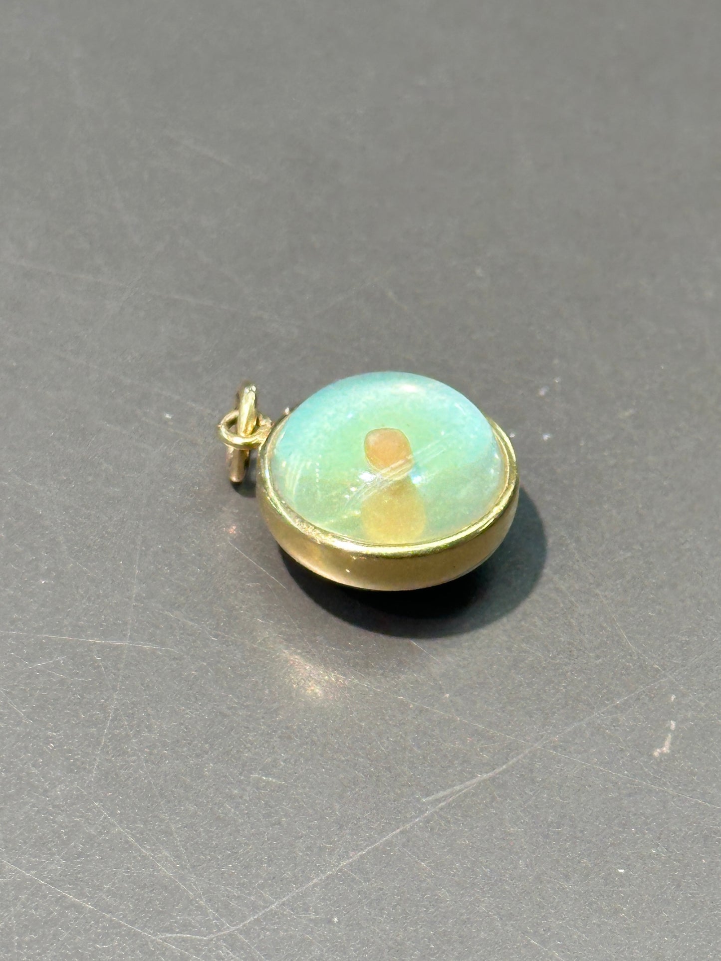复古 14K 黄金芥菜籽信仰护身符马太福音 17:20 饰品
