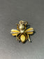 Antique 18K Gold 0.05 CTW Diamond Ruby Bee Charm