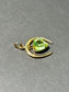 Vintage 14K Gold Heart Shaped Peridot Horse Shoe Charm