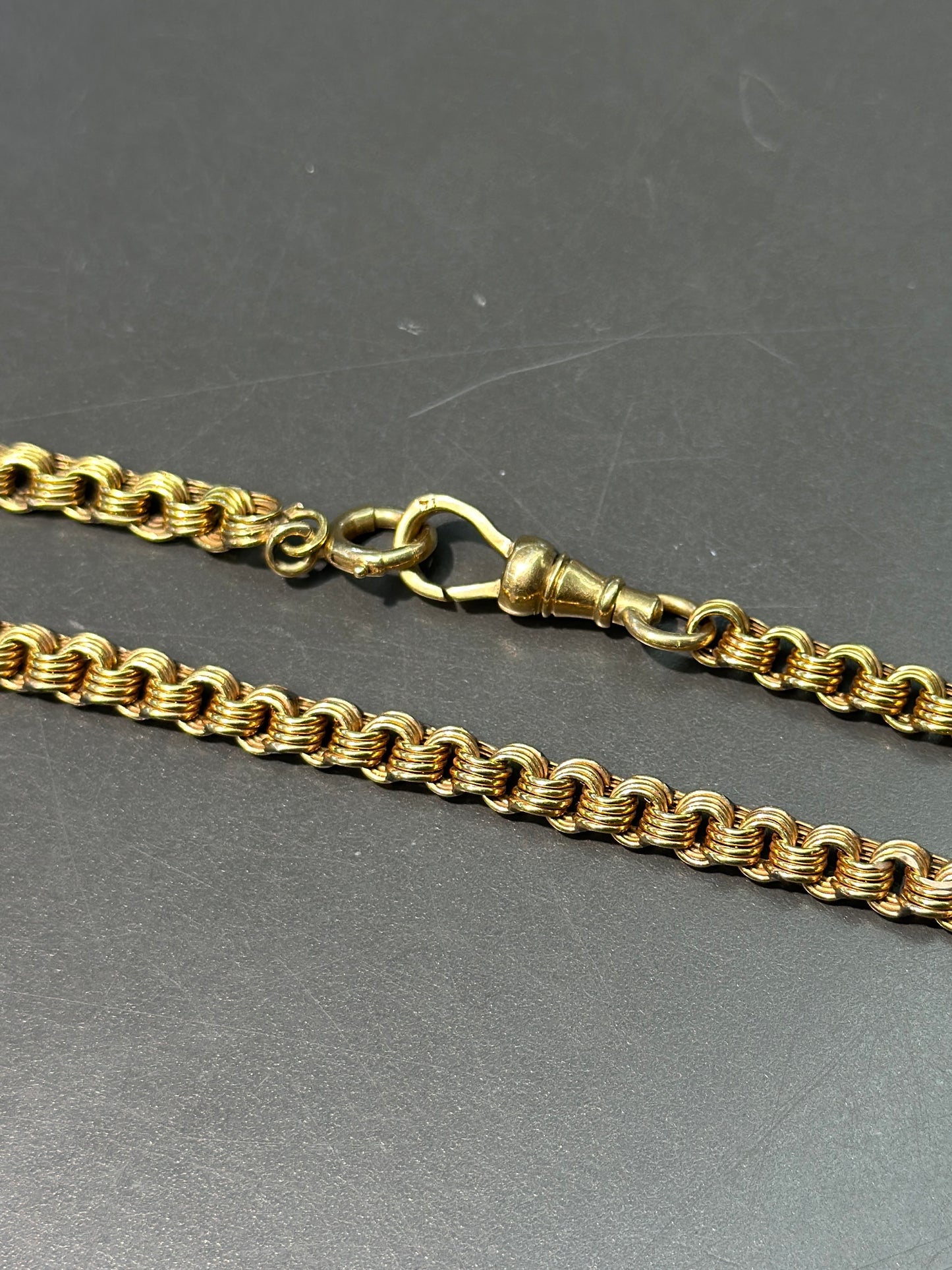 Victorian 14K Gold Russian Watch Chain