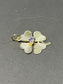 Vintage 14K Gold Tanzanite Engine Turned Clover Charm