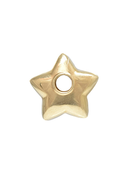 Vintage 14K Gold Puffy Donut Star Charm