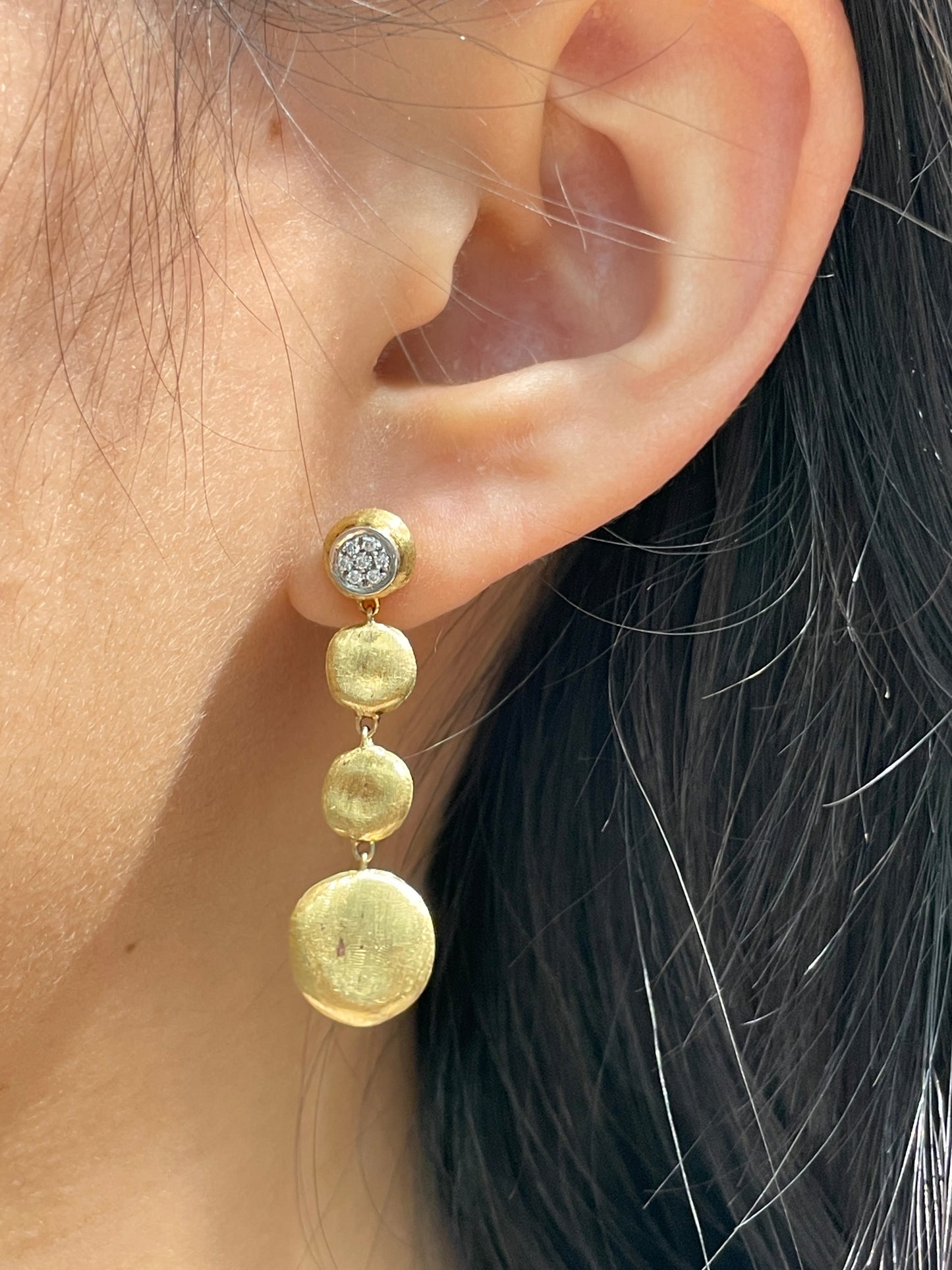 Marco Bicego 18K Gold "Piccolo Jaipur" Diamond Earring