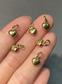14K Gold Miniature Puffy Heart Charm Pendant