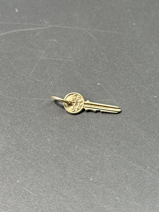 Vintage 14K Gold Key to “Success” and “Love” Charm