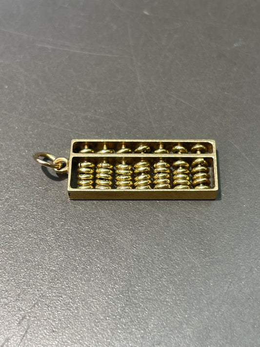 14K Yellow Gold Articulating Abacus Charm