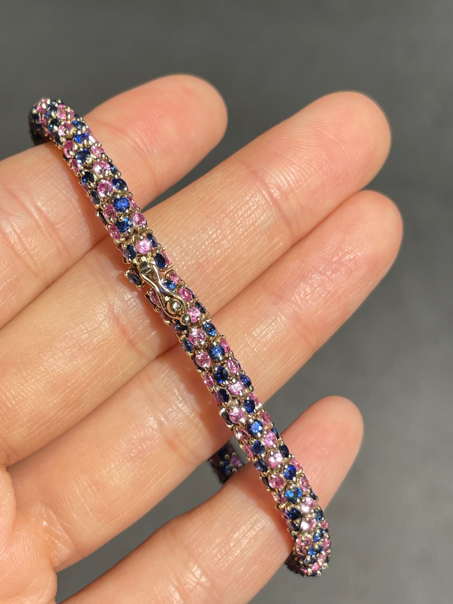 18K Gold Multi-Sapphire Bracelet