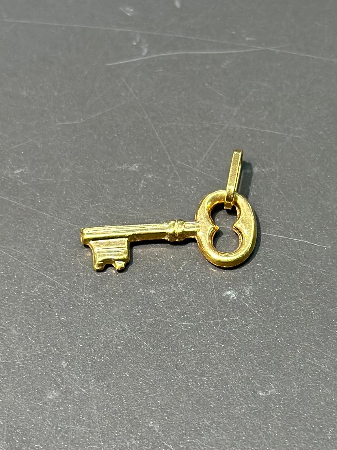 Vintage 14K Gold Hollow Key Charm