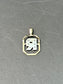 Vintage 14K Gold Two Tone “R” Diamond Letter Pendant