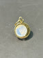 18K Yellow Gold Moonstone Turquoise Sapphire Crescent Charm