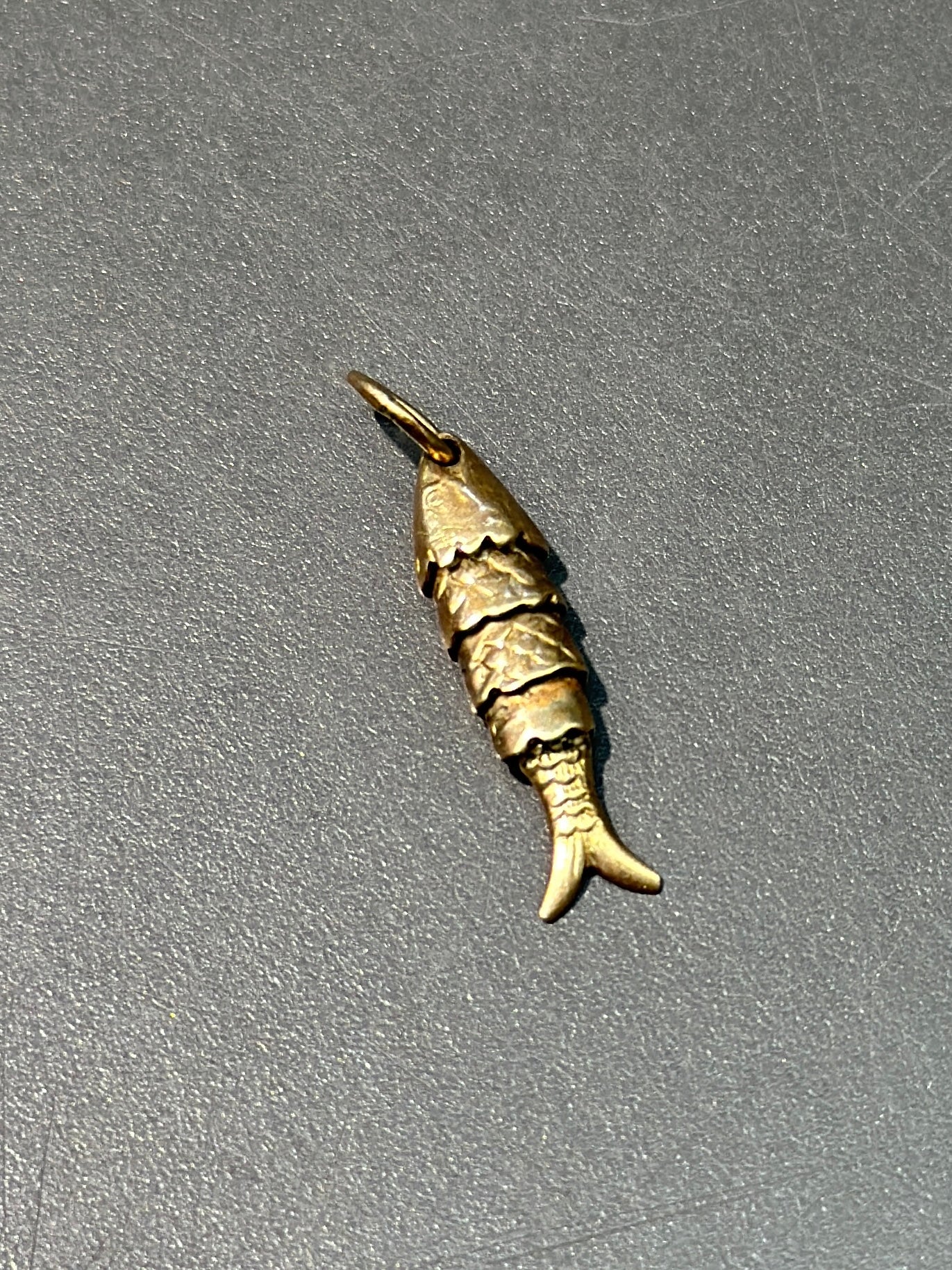 Vintage 14K Gold Mini Articulated Fish Charm