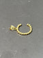 Vintage 18K Gold Beaded “C” Letter Charm