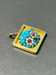 Victorian 14K Gold Turquoise Ruby Pearl Owl Pave Pendant