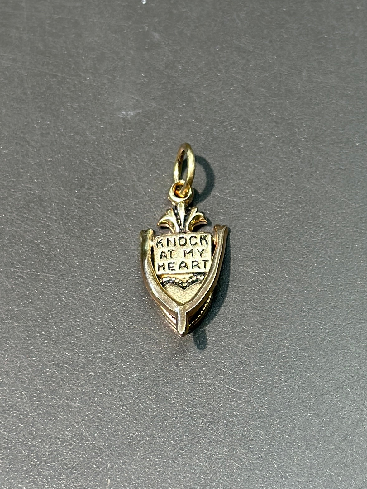 Vintage 14K Gold “Knock At My Heart” Charm