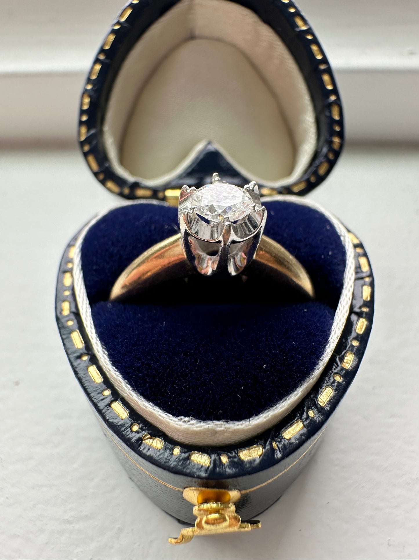 复古 Lady America 14K 金 0.35 CTW 单粒钻石戒指