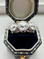 Antique Edwardian Platinum 3.61 CTW Three Stone Old European Diamond Ring