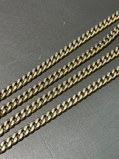 复古 14K 黄金 4.0 毫米链环表链项链 21.0 英寸