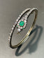 Antique 14K Yellow Gold 4.36 CTW Diamond Emerald Snake Serpentine Bangle