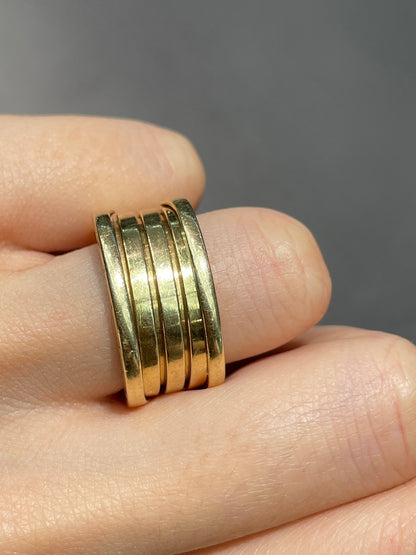 Blvgari 18K Gold B.zero1 Ring SZ 7.5