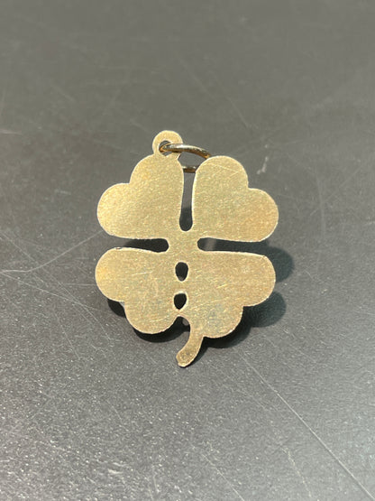 Vintage 14K Gold Four Leaf Clover Charm